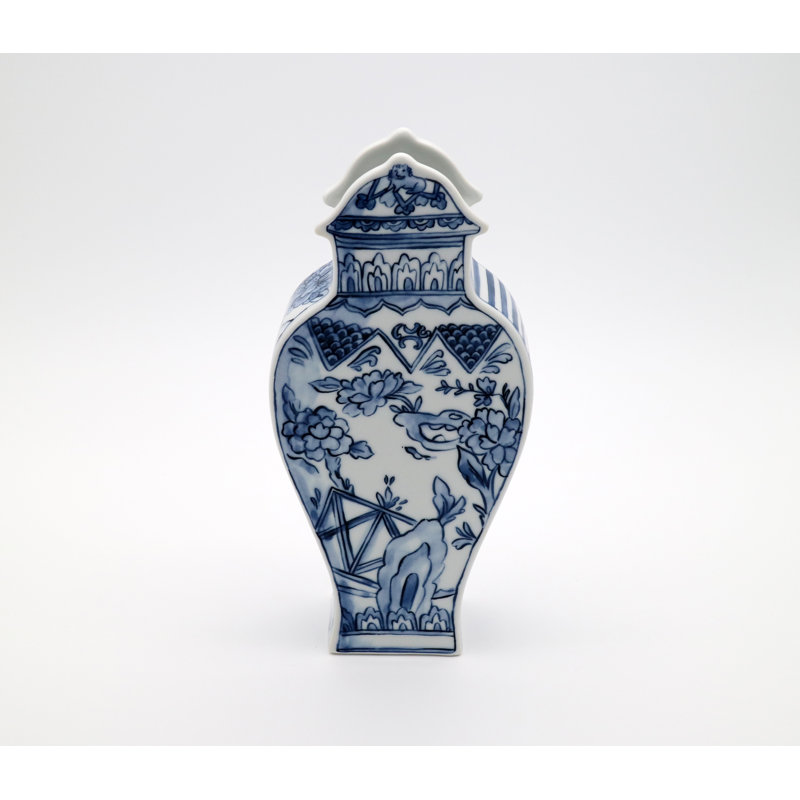 Blue and White Hand-Painted Porcelain Table Vase