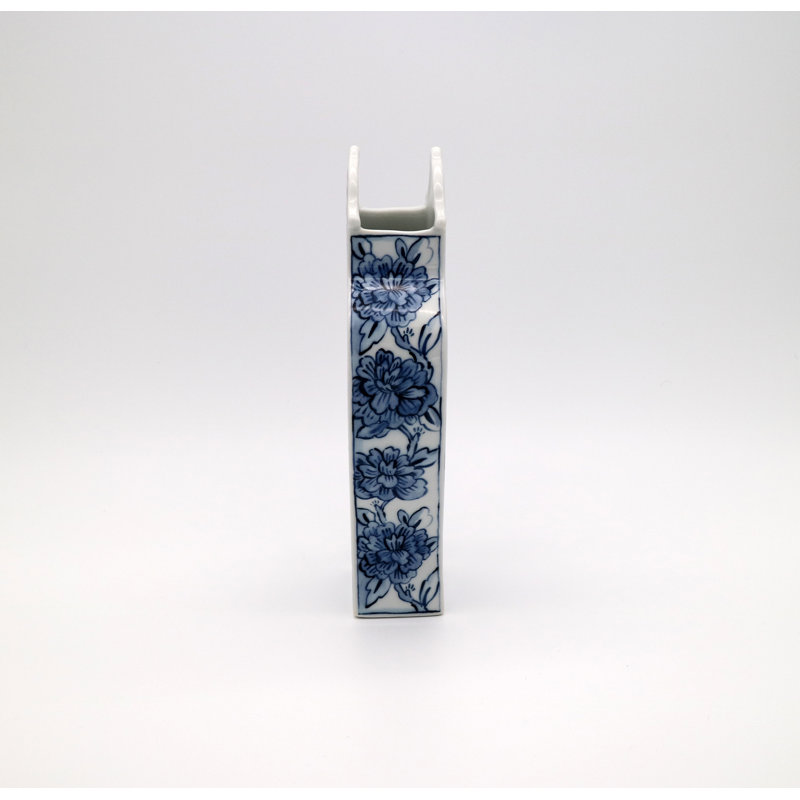 Blue and White Hand-Painted Porcelain Table Vase