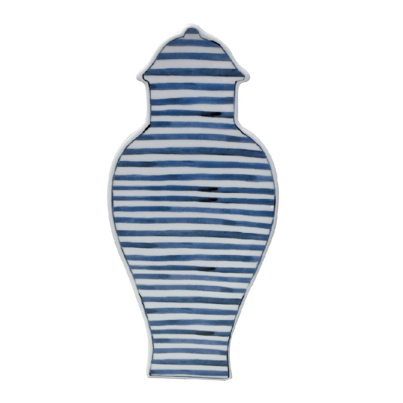 Blue and White Hand-Painted Porcelain Table Vase