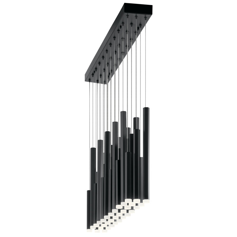 Soho Black Square 33-Light LED Acrylic Pendant
