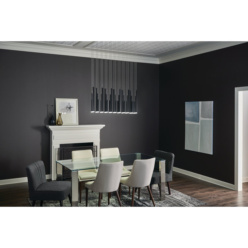 Soho Black Square 33-Light LED Acrylic Pendant