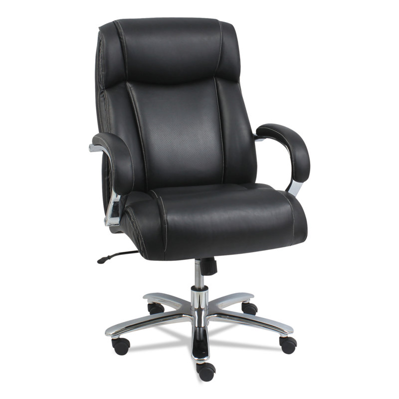 Maxxis Series Black Leather Executive Chair with Chrome Base