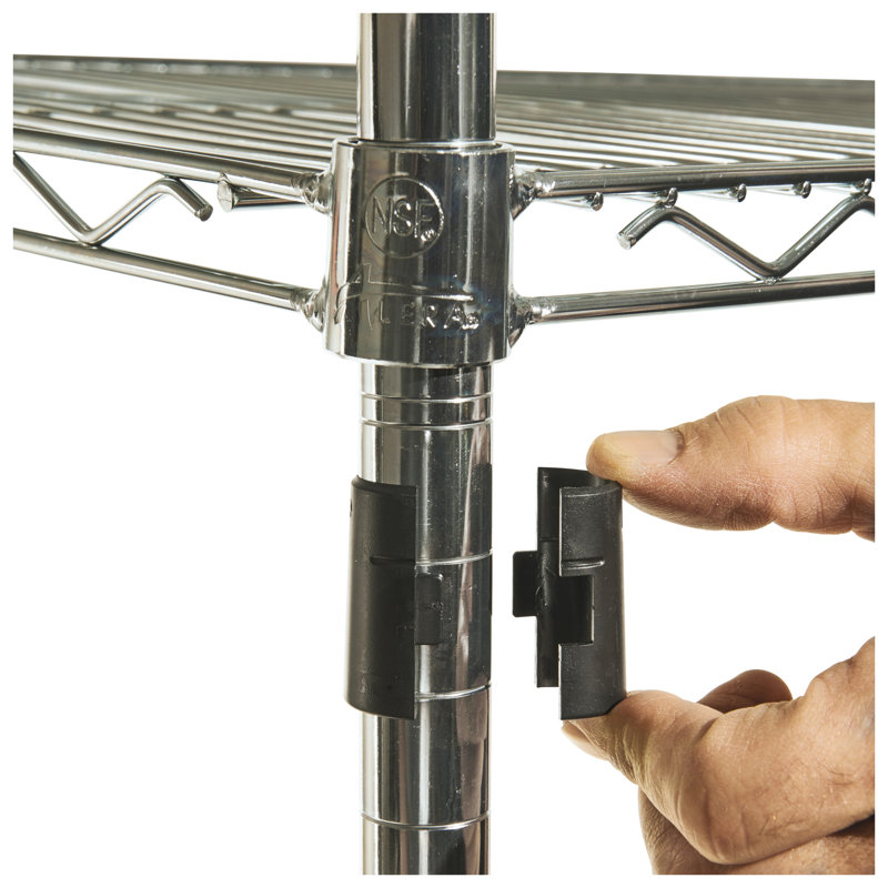 72" Silver Metal NSF Certified Kitchen Shelving Unit