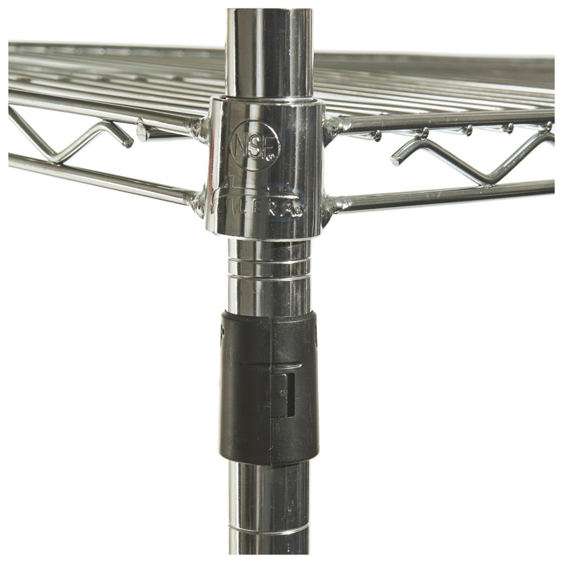 72" Silver Metal NSF Certified Kitchen Shelving Unit