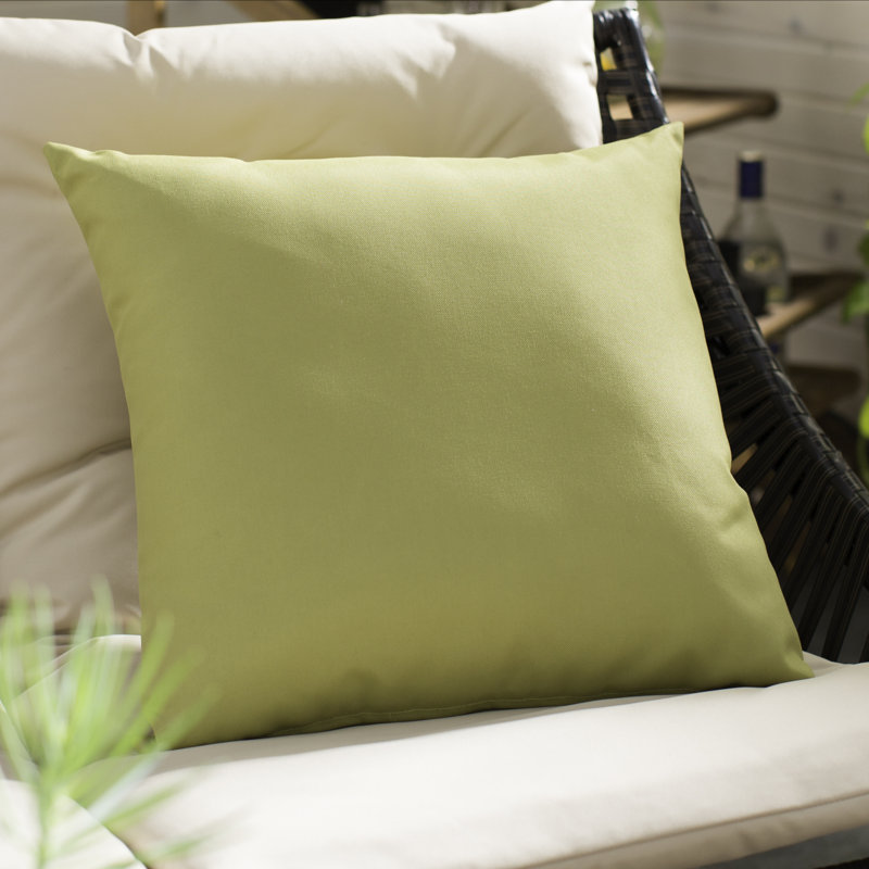 Peridot Green Medium Square Outdoor Throw Pillow Set