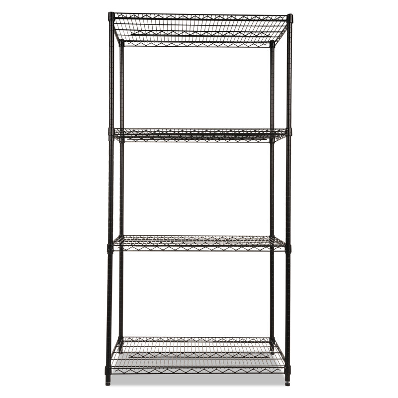 Black 36" x 24" x 72" Wire Shelving Unit