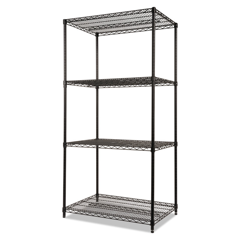 Black 36" x 24" x 72" Wire Shelving Unit
