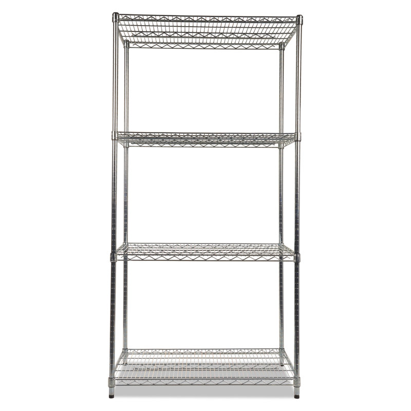 72" Silver Metal NSF Certified Kitchen Shelving Unit