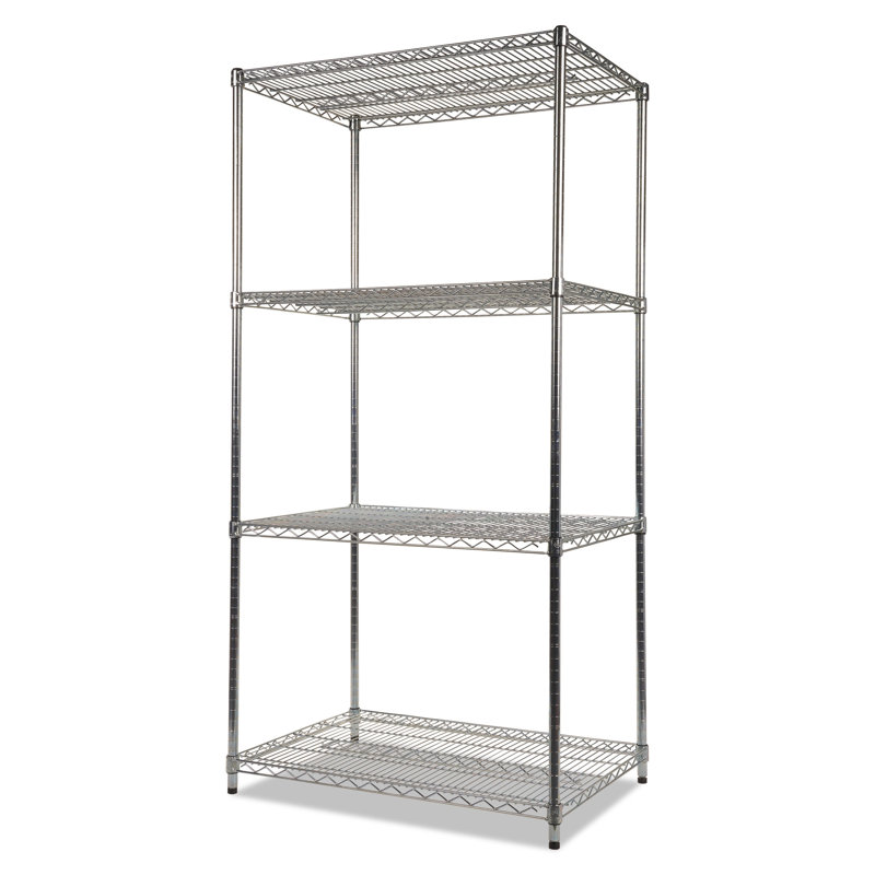 72" Silver Metal NSF Certified Kitchen Shelving Unit