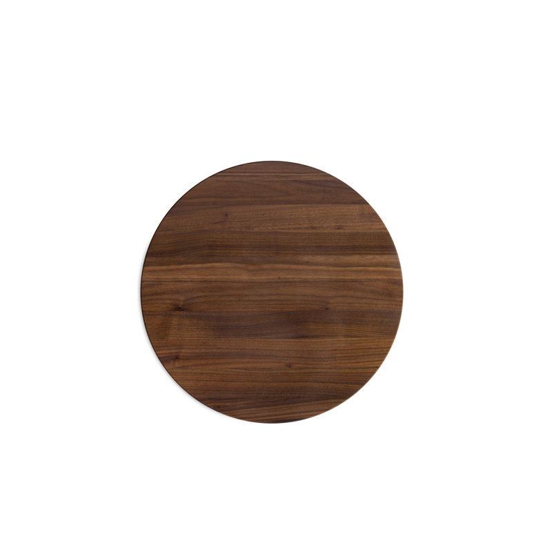18-Inch Round Walnut Wood Cutting Board with Edge Grain