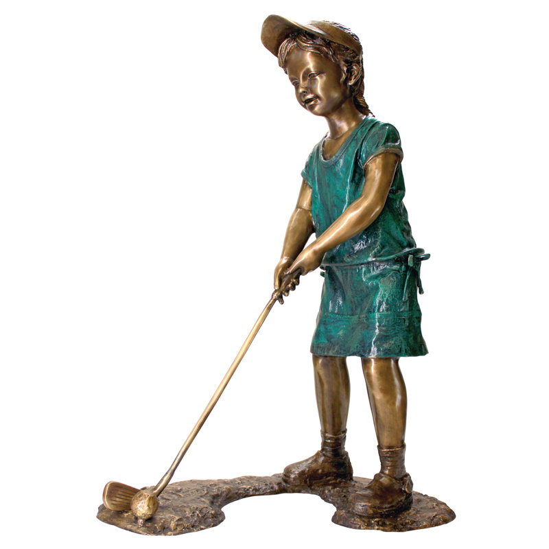 Gabrielle Bronze Garden Statue with Antiqued Patina Finish