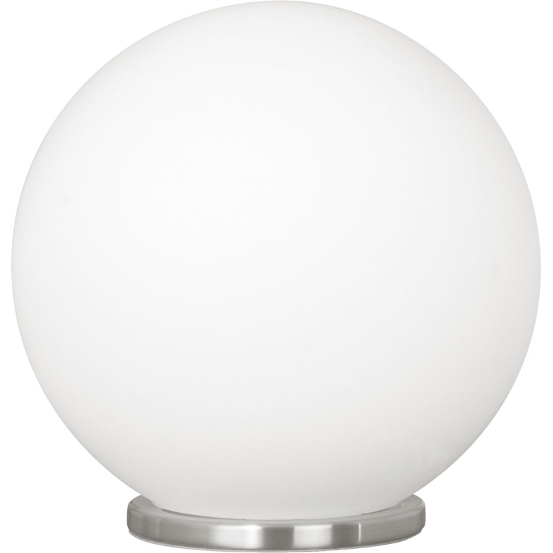 Rondo 12'' Silver Opal Glass Globe Table Lamp