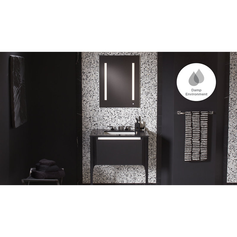Modern Frameless Lighted Bathroom Vanity Mirror with USB Ports