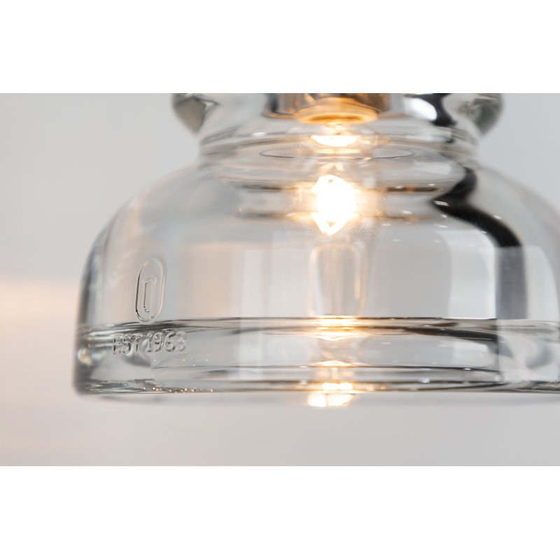 Menlo Park Industrial Old Silver Iron Chandelier with Clear Glass Shades