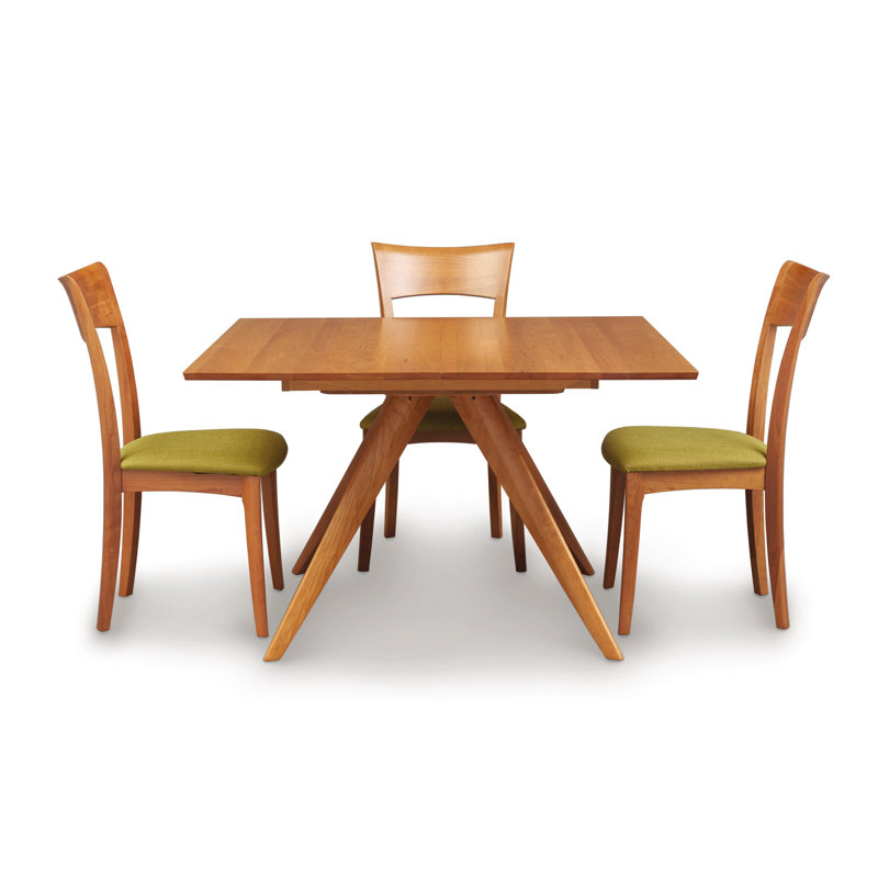 Catalina Mid-Century Modern Natural Wood Extendable Dining Table