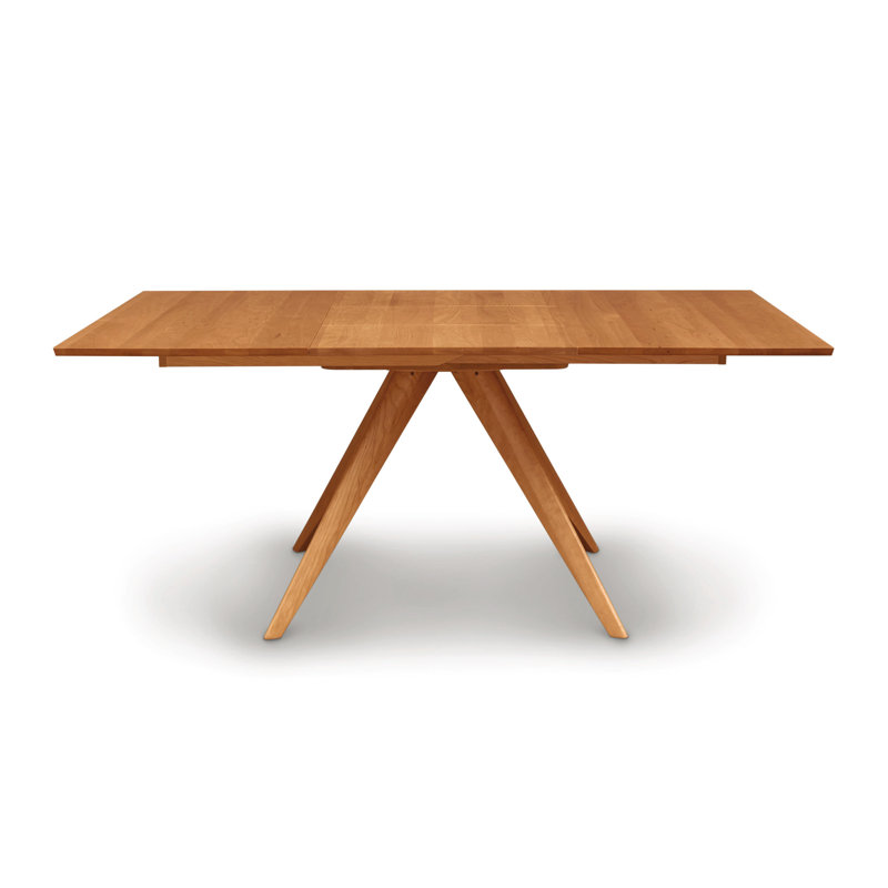 Catalina Mid-Century Modern Natural Wood Extendable Dining Table