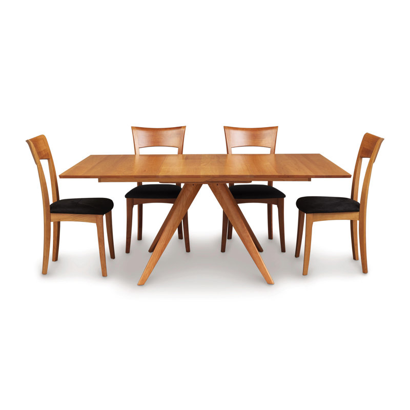 Catalina Mid-Century Modern Natural Wood Extendable Dining Table