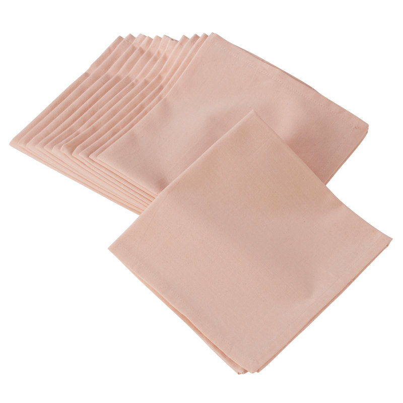 Rose Cotton Square Dinner Napkins Set of 12
