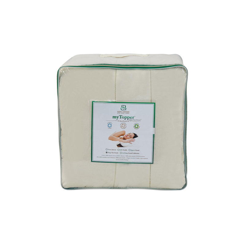 Twin Size Cozy Nest Washable Wool Mattress Topper