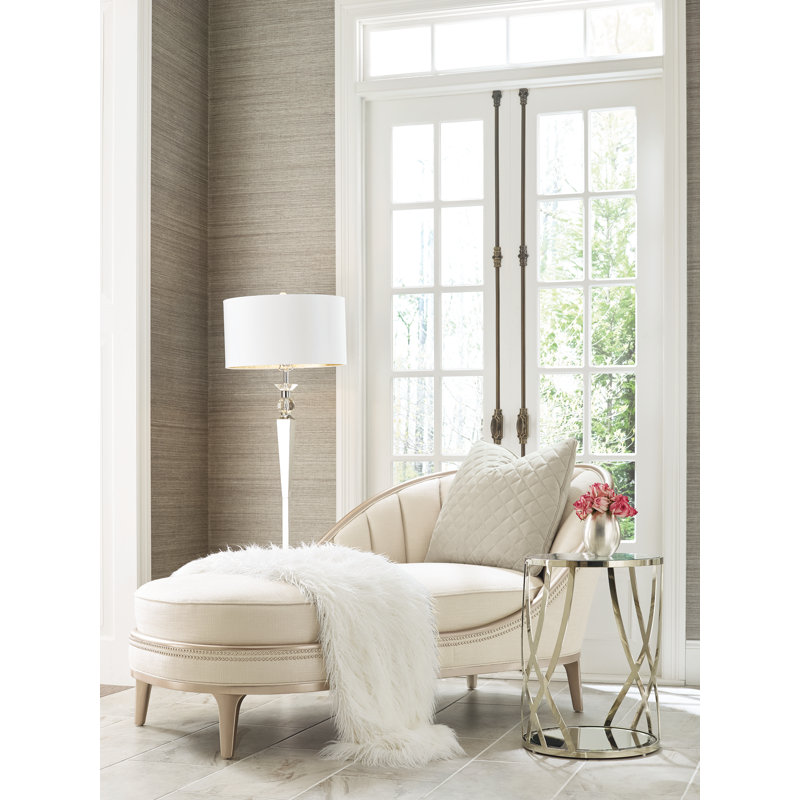 Adela Round Gold Metal Glass Top End Table