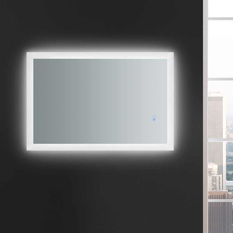 Angelo 36" x 24" Frameless LED Bathroom Vanity Mirror
