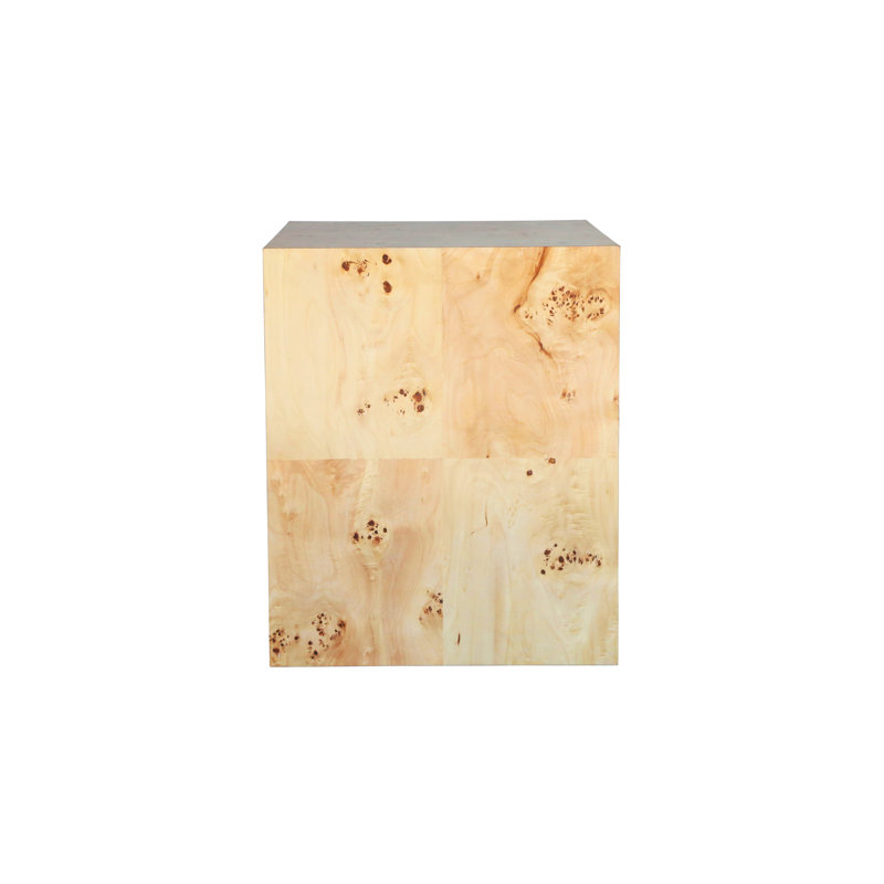 Chloé Light Brown Wooden End Table with Storage Drawer