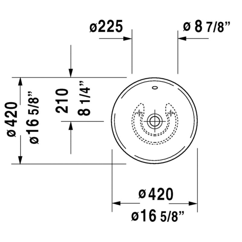 Elegant White Ceramic Circular Vessel Bathroom Sink with Overflow