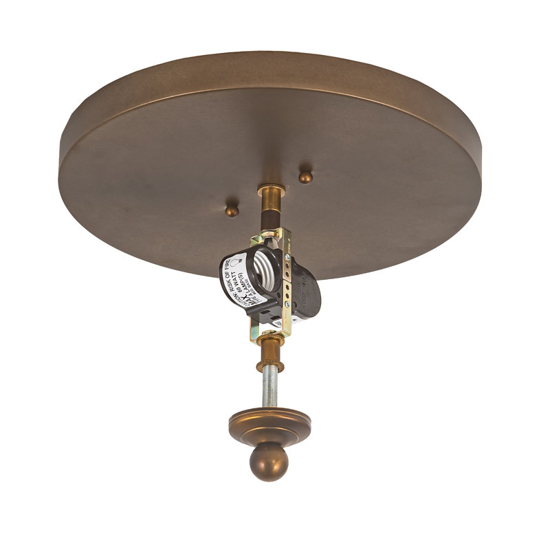 Amber Mica 16'' Geometric Flush Mount in Antique Copper