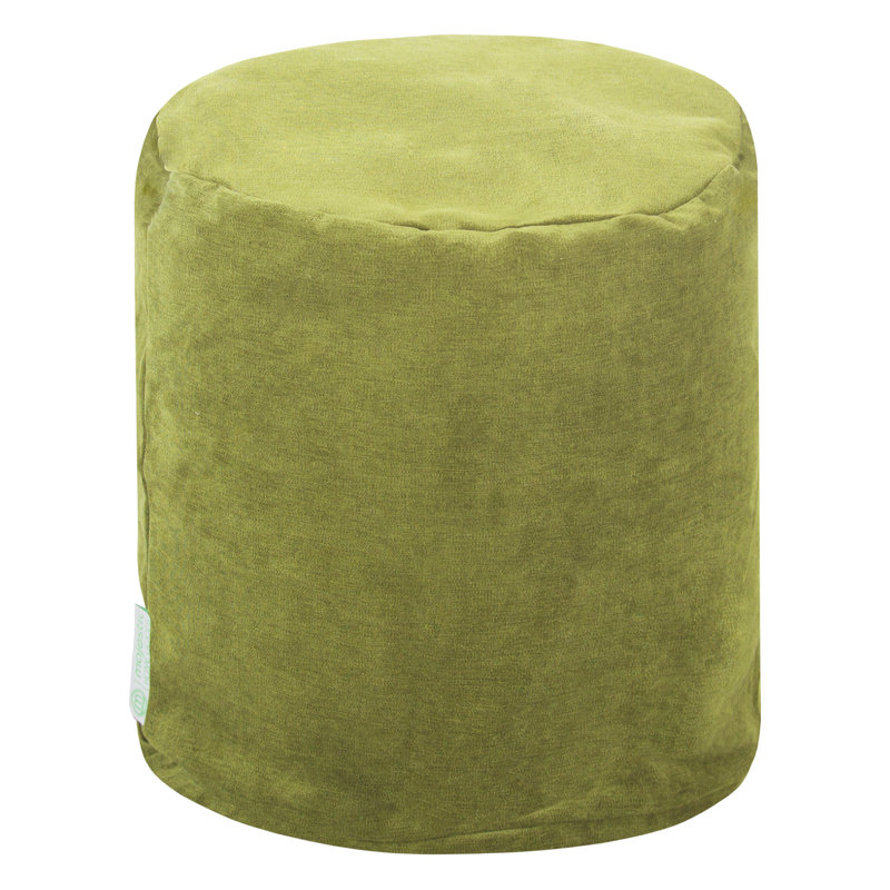 Villa Apple Green Micro-Velvet 16" Pouf Ottoman