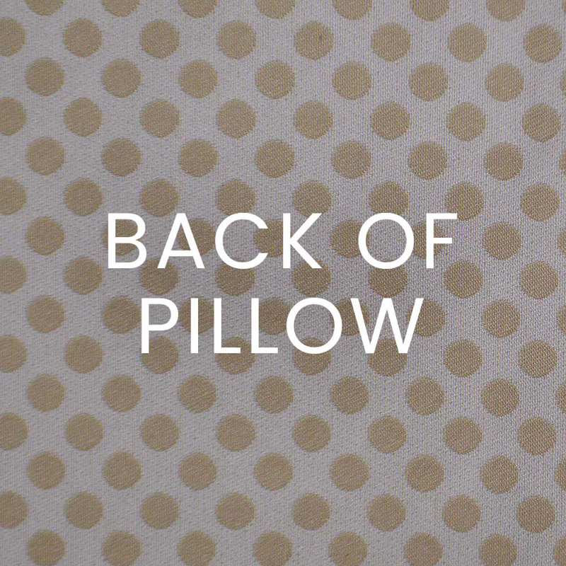 Cream and White Polka Dot Square Throw Pillow