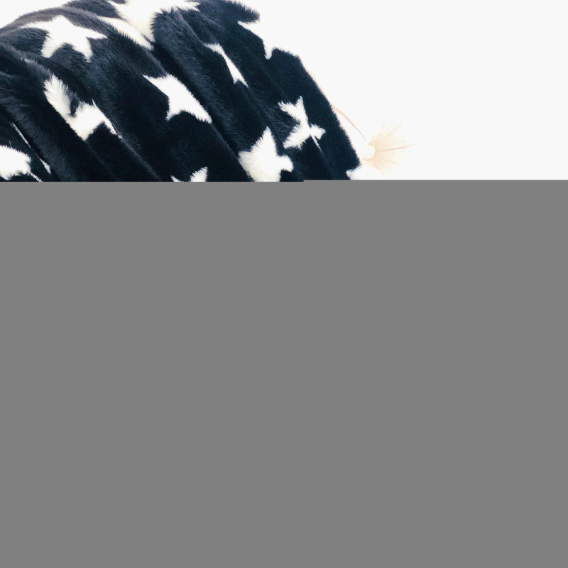 Plutus Stars King-Sized Reversible Faux Fur Throw Blanket