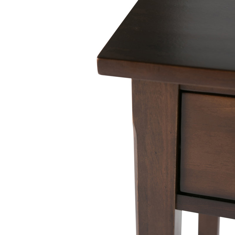 Rich Tobacco Brown Pine Wood Writing Desk with Drawers