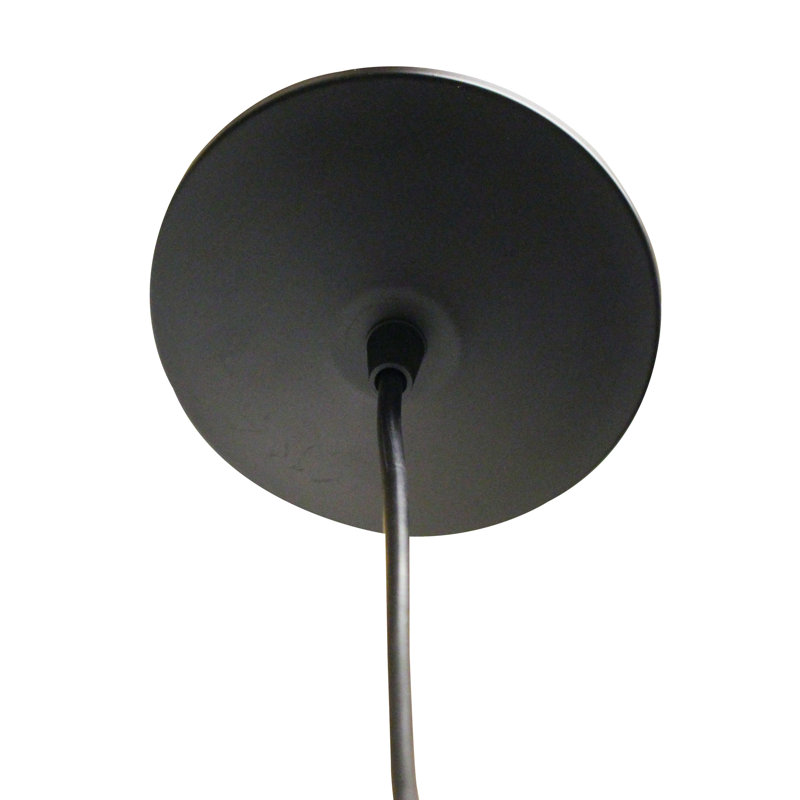 Satin Black Brushed Nickel 3-Light Pendant with Fabric Cord