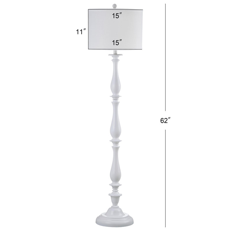 Bessie 62'' White Traditional Candlestick Floor Lamp