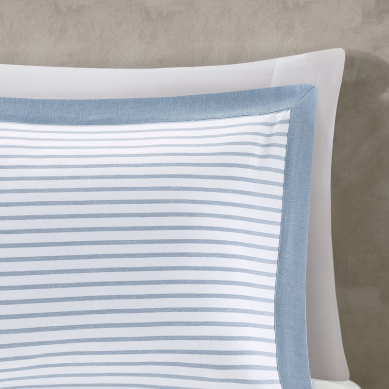 Full Blue Reversible Down Alternative Microfiber Comforter Set