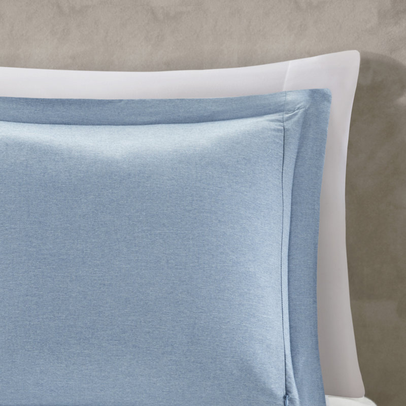 Full Blue Reversible Down Alternative Microfiber Comforter Set