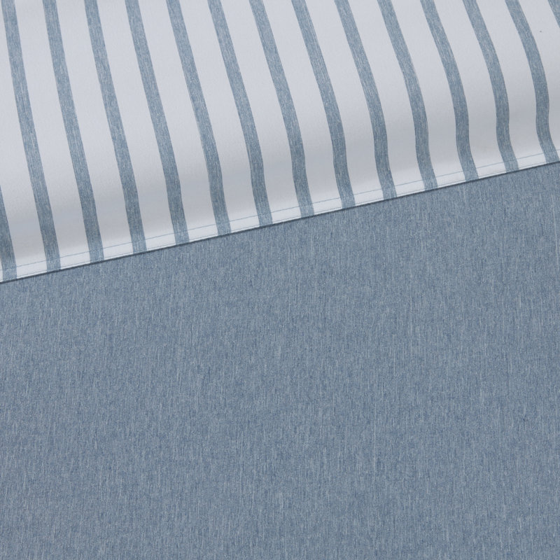 Full Blue Reversible Down Alternative Microfiber Comforter Set