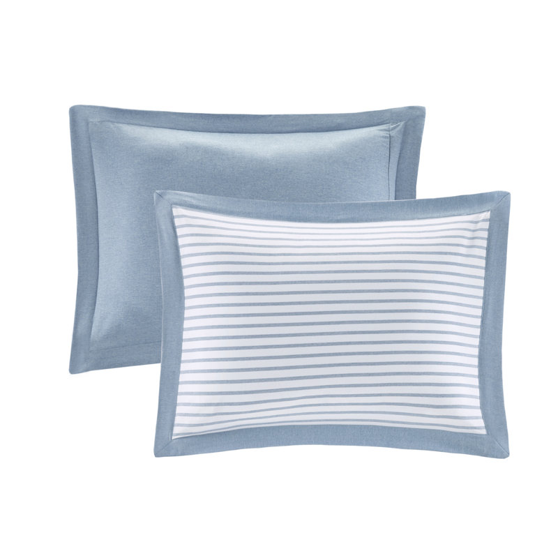 King Blue Reversible Down Alternative Comforter Set