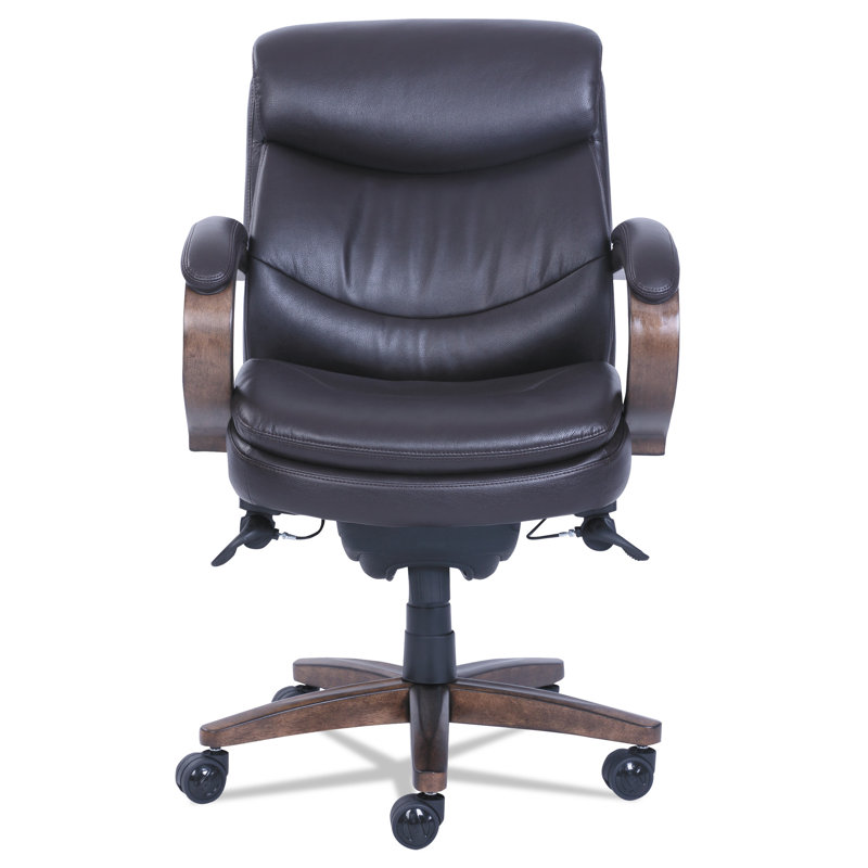 La-Z-Boy Woodbury High-Back Brown Leather Executive Swivel Chair