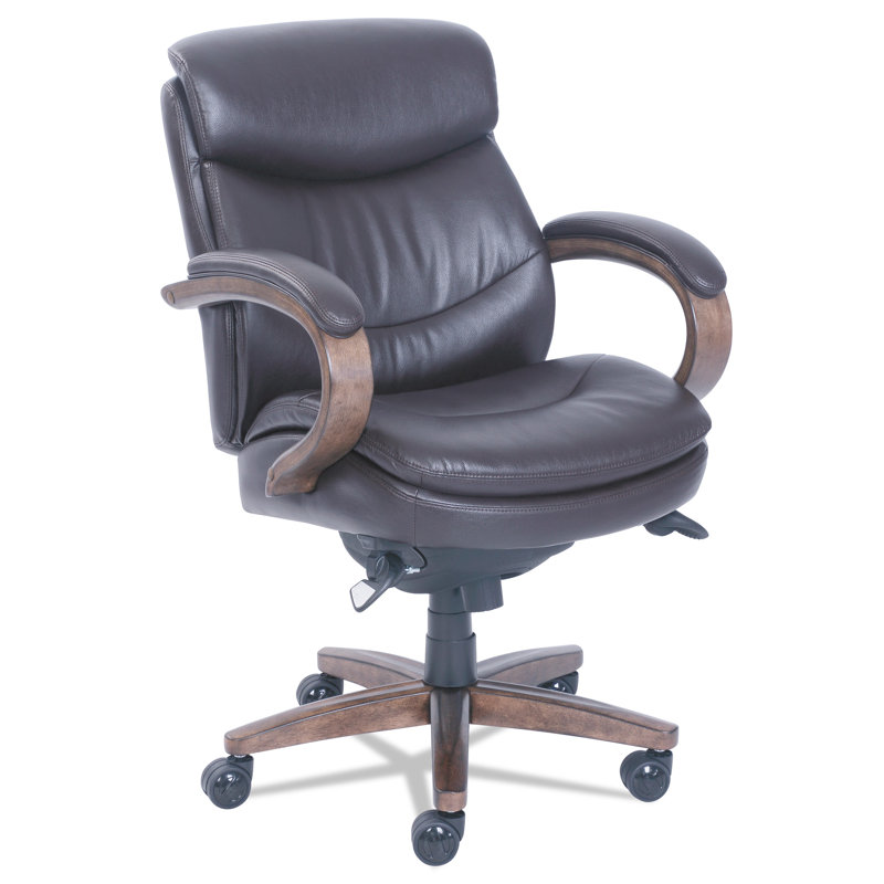La-Z-Boy Woodbury High-Back Brown Leather Executive Swivel Chair