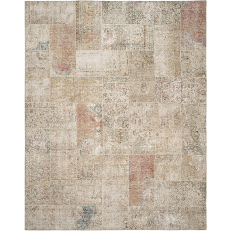 Gray Hand-Knotted Wool Oriental 9' x 12' Area Rug