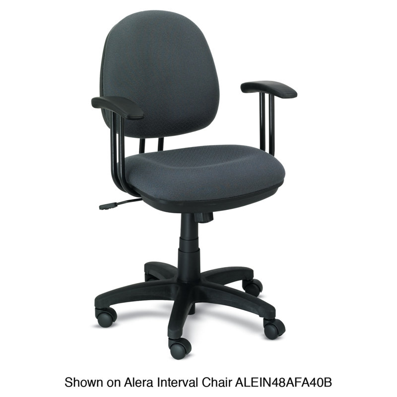 Essentia Comfort Black Fixed T-Arms for Office Chairs with Soft PU Caps