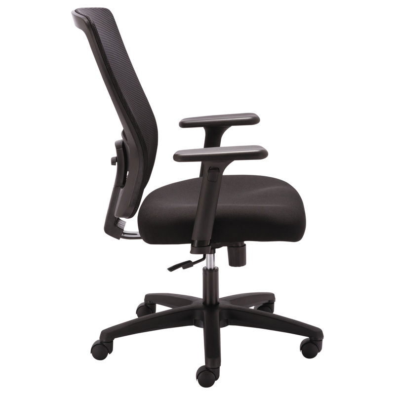 Executive High-Back Black Mesh Swivel Chair with Adjustable Arms