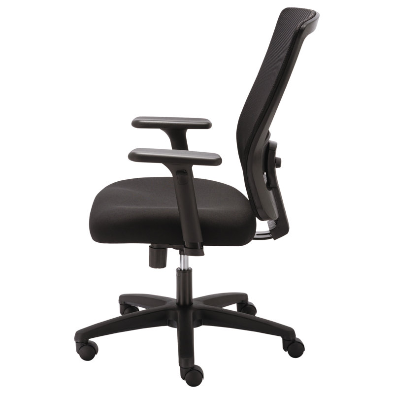 Executive High-Back Black Mesh Swivel Chair with Adjustable Arms
