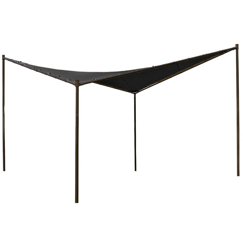 Modern Charcoal Butterfly 13' Patio Gazebo with UV Block Steel Frame