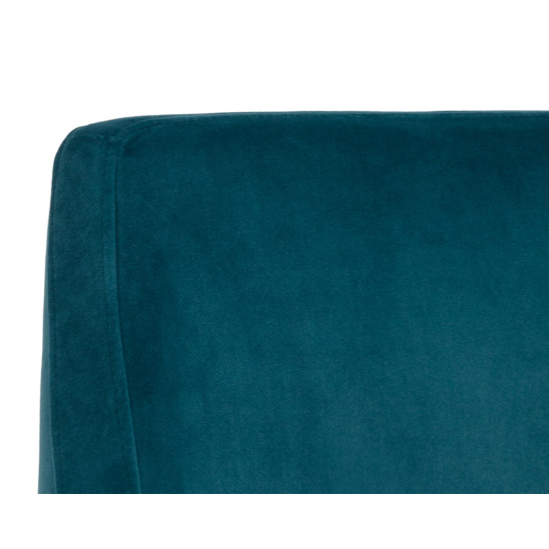 Vivianne Timeless Teal Tufted Upholstered Armchair with Poplar Wood Legs