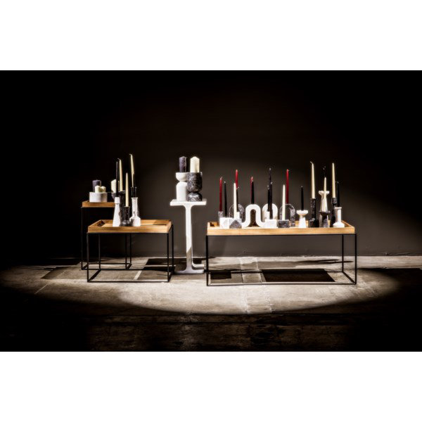 Black Marble 4'' Tabletop Candle Holders Set