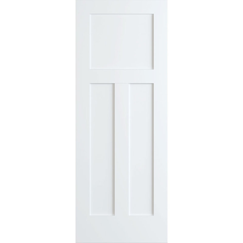 80'' Classic White Solid & Manufactured Wood Paneled Interior Door