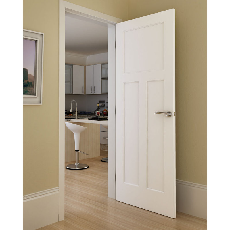 80'' Classic White Solid & Manufactured Wood Paneled Interior Door