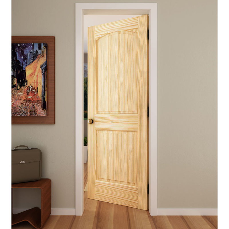 Unfinished Pine Paneled Slab Door 24" x 80"